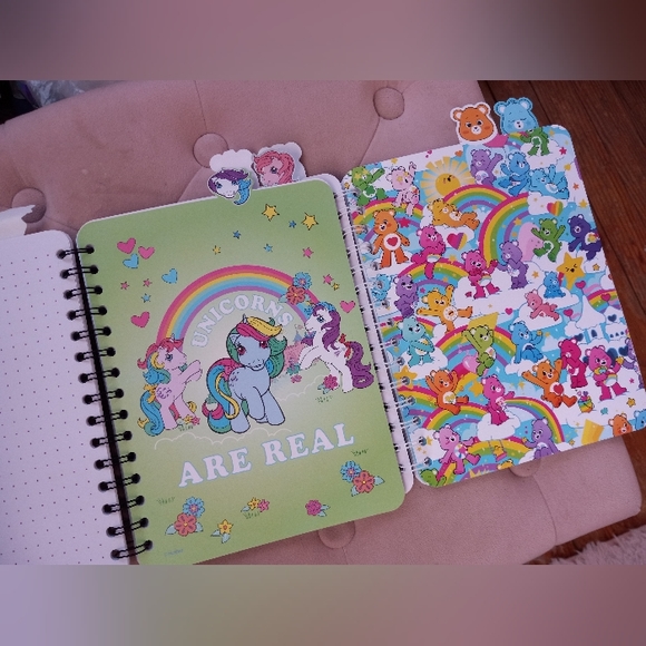 DK My Lil Pony & Carebear 5 tab diary/journal/ notepad spiral notebook nwt - Picture 5 of 7